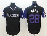 Rockies 28 Nolan Arenado Nado Black 2018 Players Weekend Authentic Team Jerseys,baseball caps,new era cap wholesale,wholesale hats